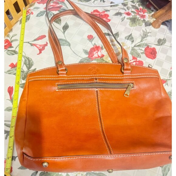 Patricia Nash Leather Poppy Tote Bag Tan Italian-Style Handbag - Picture 11 of 13
